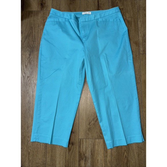 Coldwater Creek Denim - Coldwater‎ Creek Capri Women's Embroidery Hem Tan Size 14